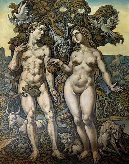 Oil painting Adam and Eve Litvinov Oleg Arkad'yevich