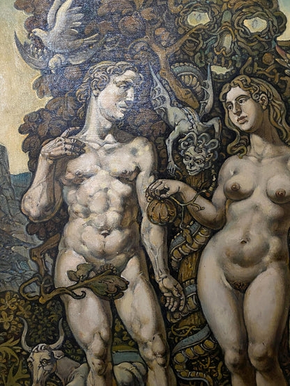 Oil painting Adam and Eve Litvinov Oleg Arkad'yevich