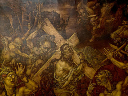 Oil painting Carrying the cross Oleg Litvinov