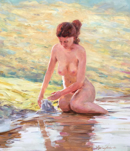 Oil painting On the beach Mikhailichenko Sergey Viktorovich