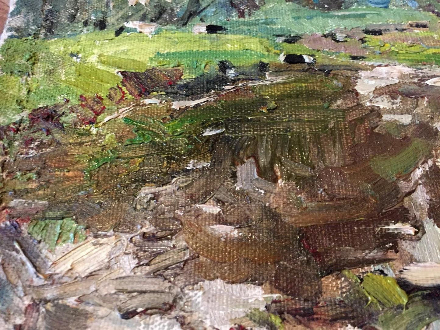 Oil painting swamp