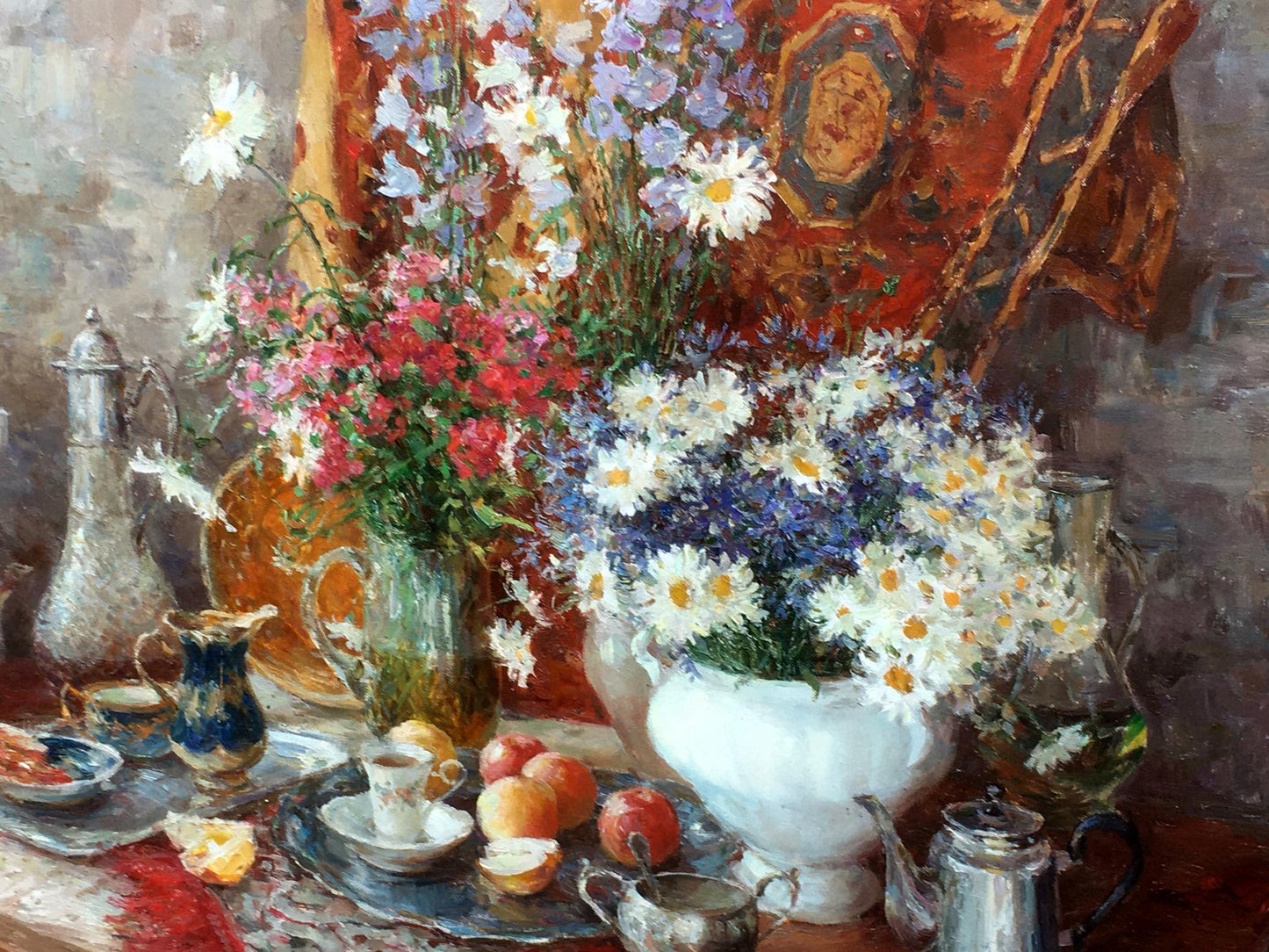 Oil painting Still life with camomiles Mikhailichenko Sergey Viktorovich