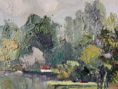 Oil painting Summer sunny landscape Gaponchenko Ivan Ivanovich