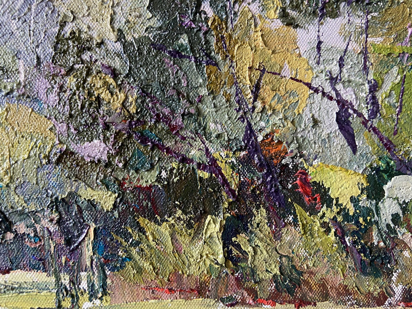 Oil painting Summer sunny landscape Gaponchenko Ivan Ivanovich