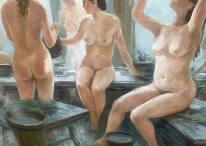 Oil painting In the bath Mikhailichenko Sergey Viktorovich