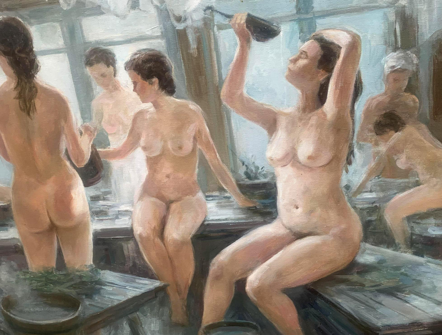 Oil painting In the bath Mikhailichenko Sergey Viktorovich