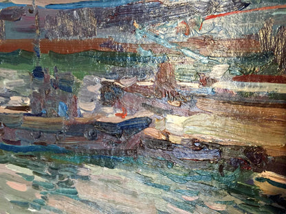 Oil painting Port Victor Nikolayevich Volkov