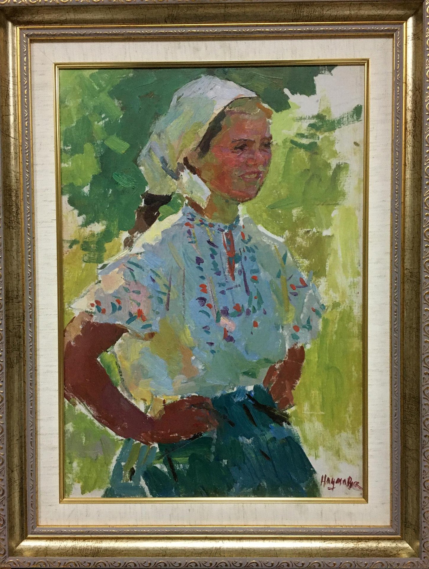 Oil painting Portrait of a girl Naumova Tamara Sergeevna