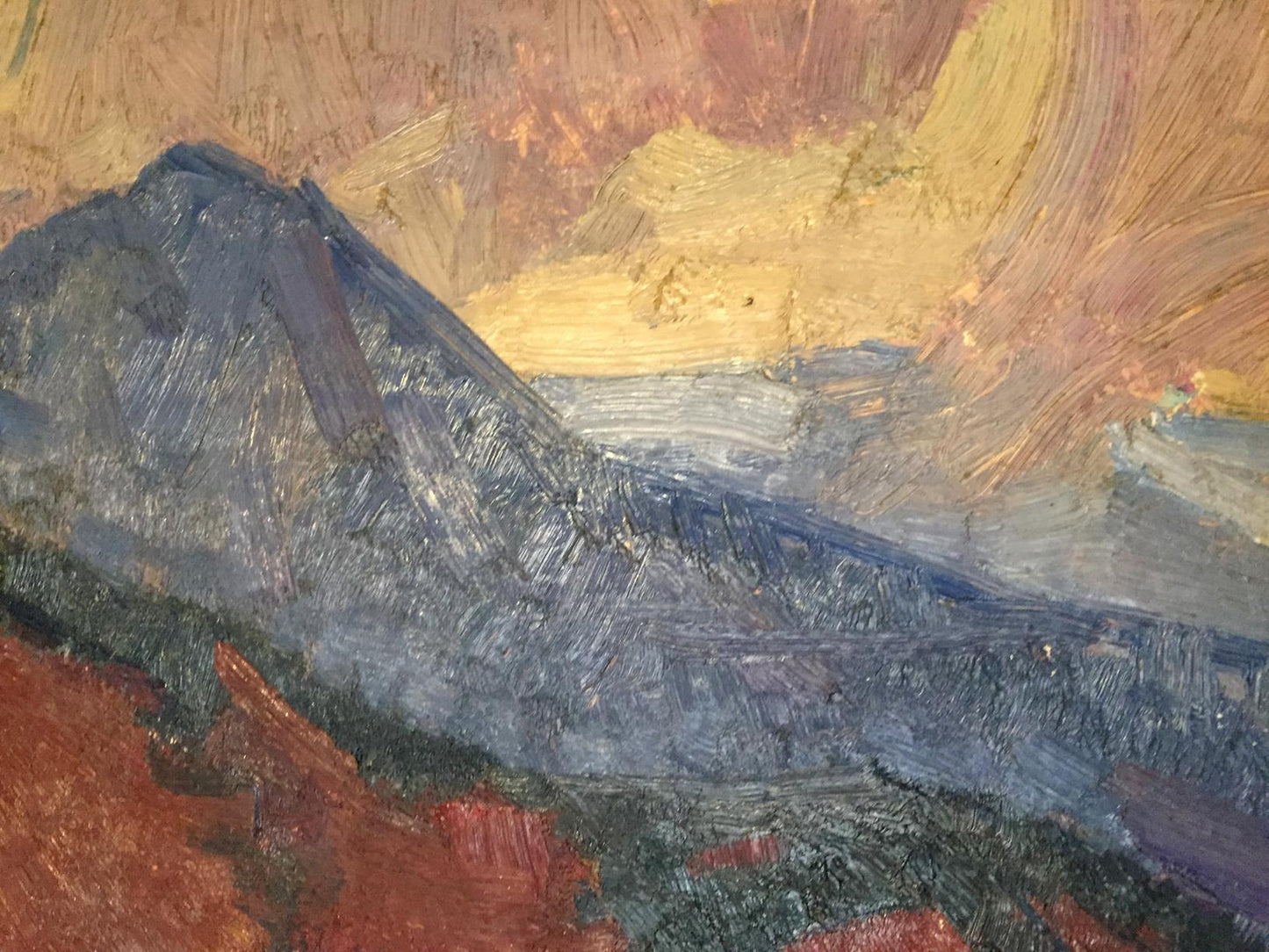 Nikolay Aleksandrovich Khrustalenko's interpretation of "The Mountains" in oil