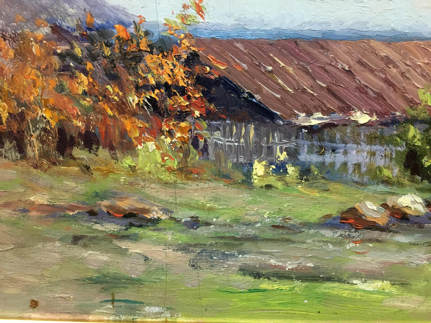 Oil painting Bronstein Mark Emmanuilovich House on the hill
