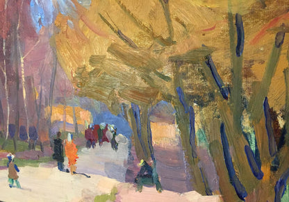 Oil painting Golden forest Khrustalenko Nikolay Aleksandrovich