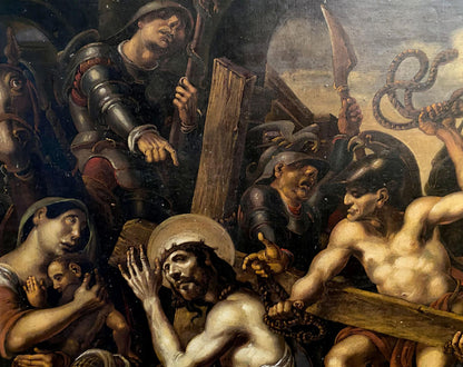 Oil painting Carrying the cross Litvinov Oleg Arkad'yevich