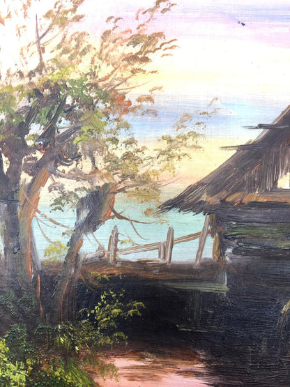 Oil painting House in the swamp