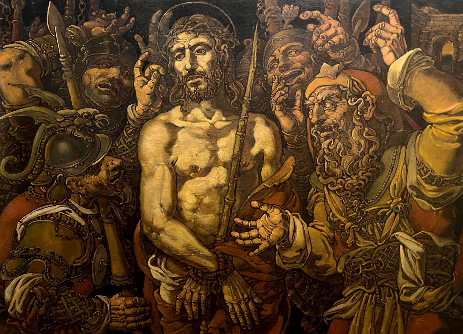 Oil painting The mockery of Christ Litvinov Oleg Arkad'yevich