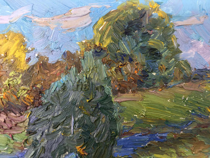 Oil painting Meadows Viktor Grigor'yevich Sevast'yanov
