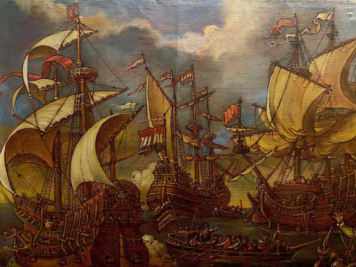 Oil painting The landing of the Spanish Litvinov Oleg Arkad'yevich