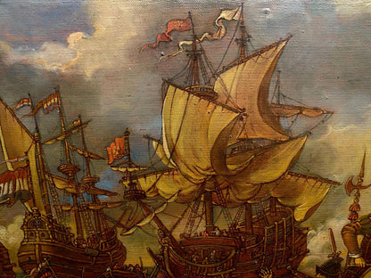 Oil painting The landing of the Spanish Litvinov Oleg Arkad'yevich