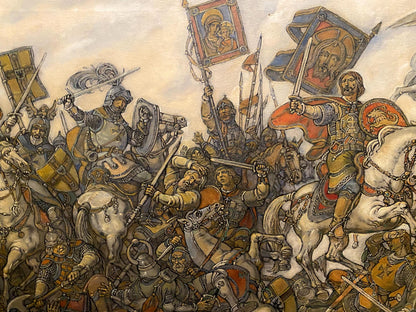 Oil painting Glorious fight Litvinov Oleg Arkad'yevich
