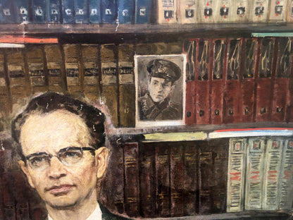 A depiction of the writer Nathan Rybak in an oil painting by Shostak David Zelmanovich