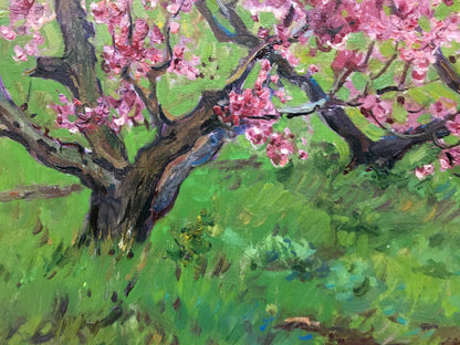 Oil painting Trees are blooming Peter Kuzmich Stolyarenko