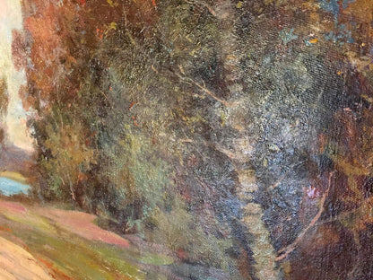 Oil painting Alley in the park Maltsev Nikolay Aleksandrovich