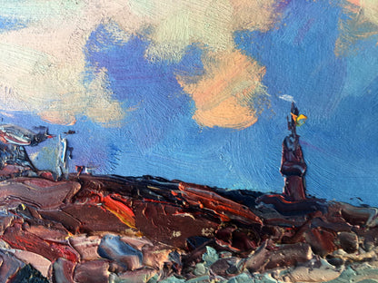 Oil painting Near the lighthouse Alexander Nikolaevich Cherednichenko