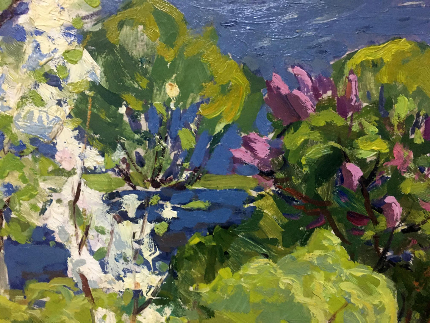 Oil painting Spring in Sednev Potapenko Andrey Ilyich