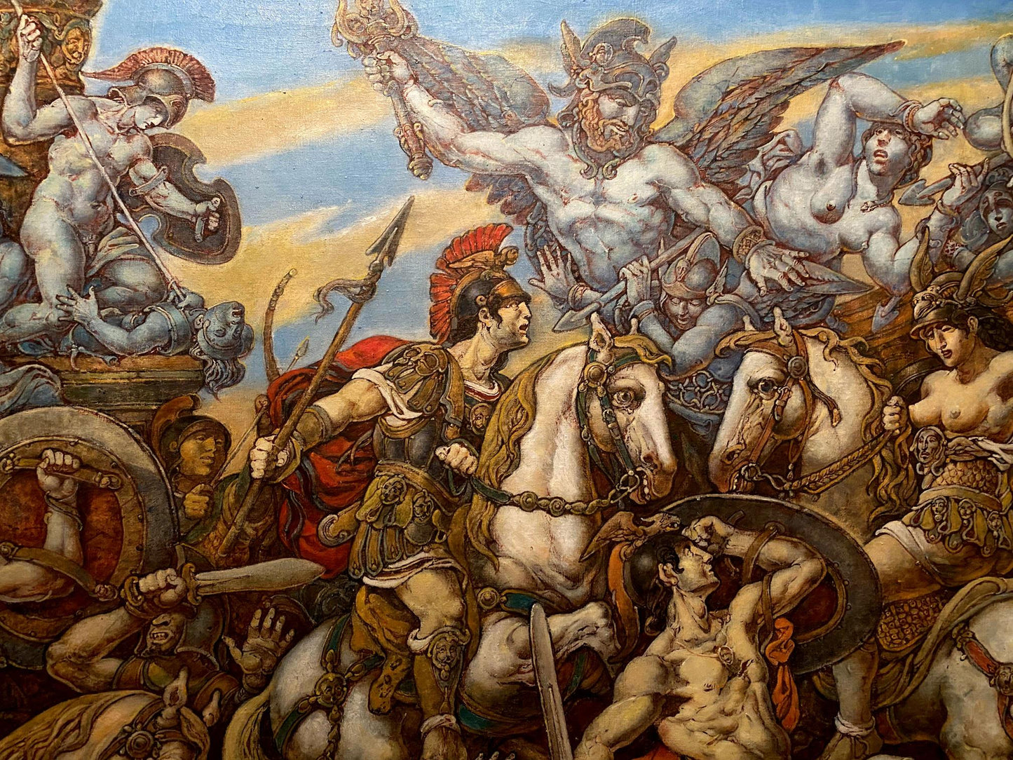 Oil painting Battle with the Amazons Litvinov Oleg Arkad'yevich