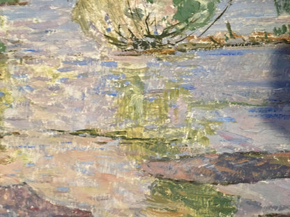 Oil painting Flooding Sevastyanov Viktor Grigorievich