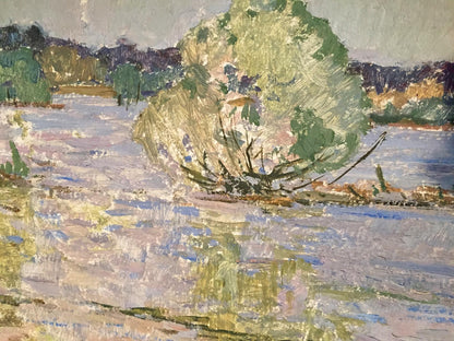 Oil painting Flooding Sevastyanov Viktor Grigorievich