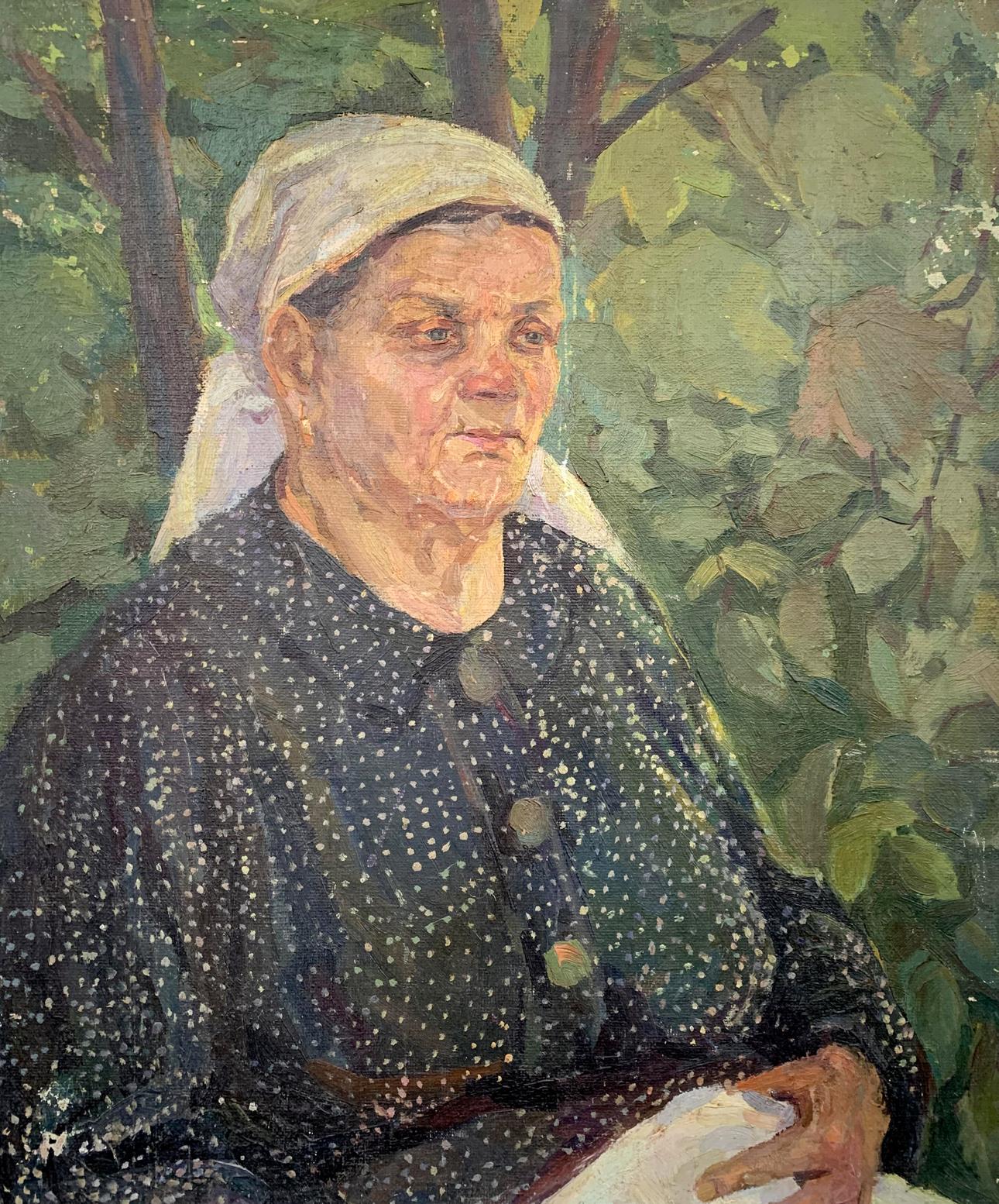 Oil painting Portrait of grandmother Zosenko Valeriy Kupriyanovich