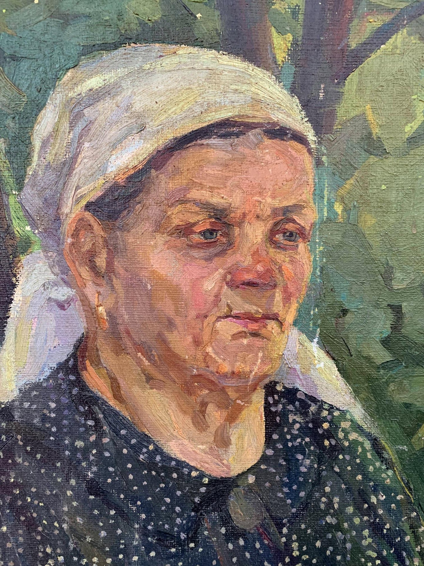 Oil painting Portrait of grandmother Zosenko Valeriy Kupriyanovich