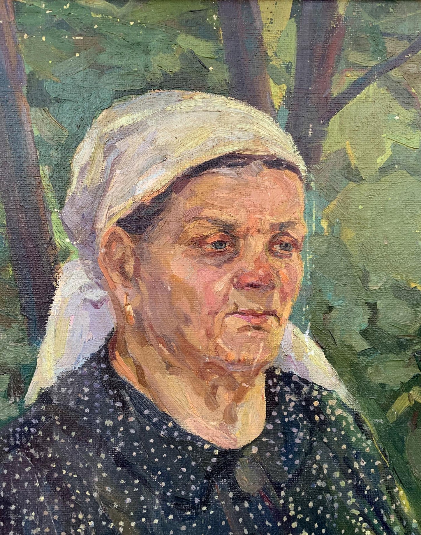 Oil painting Portrait of grandmother Zosenko Valeriy Kupriyanovich
