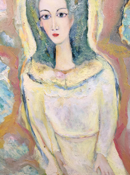 Oil painting Portrait girl Novikovsky Vladimir Ogievich