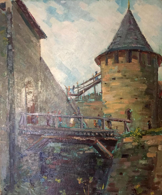 Oil painting Castle Pobivanets Grigory Danilovich