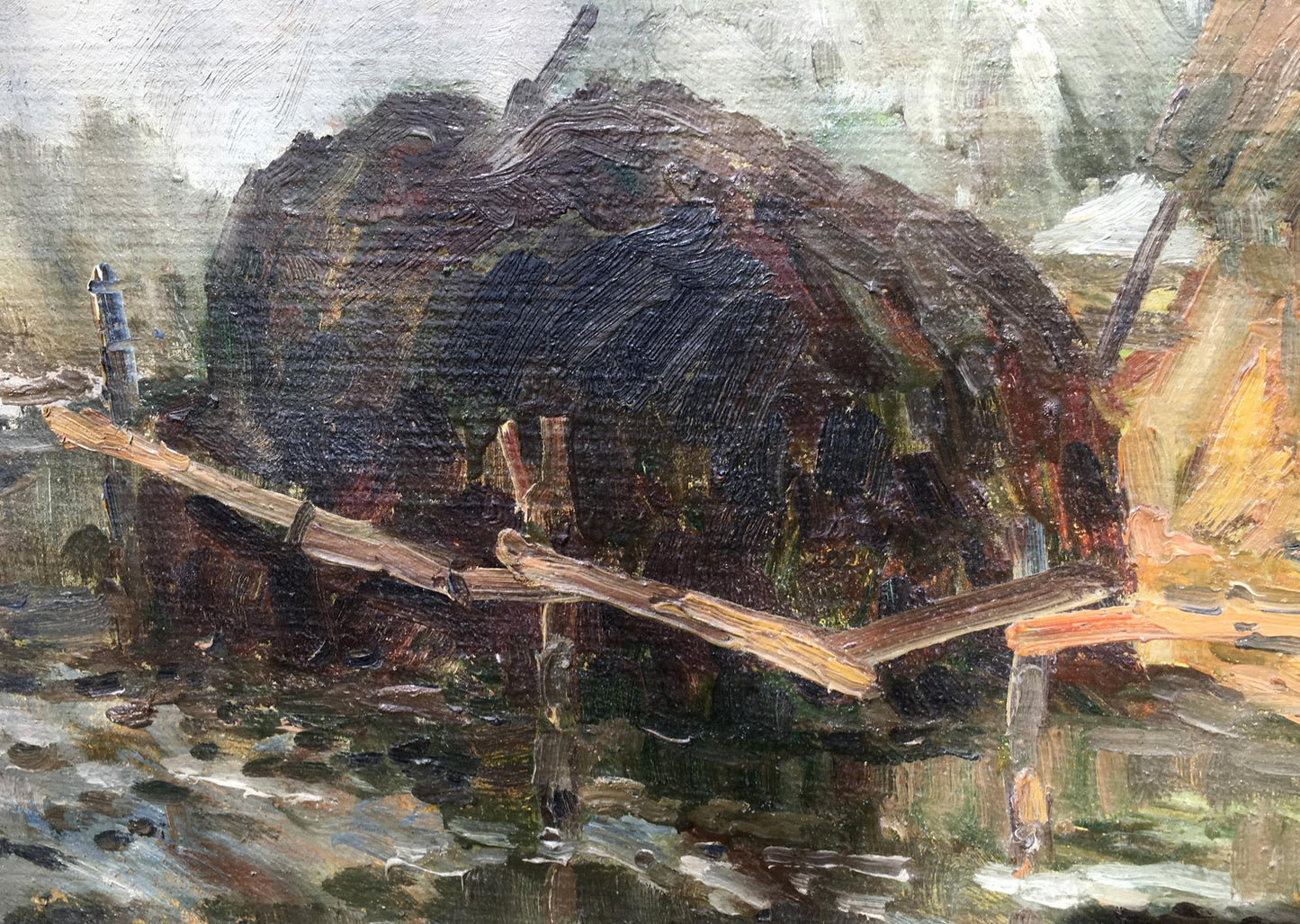 Oil painting Haystacks Bredyuk Pavel Fedoseevich