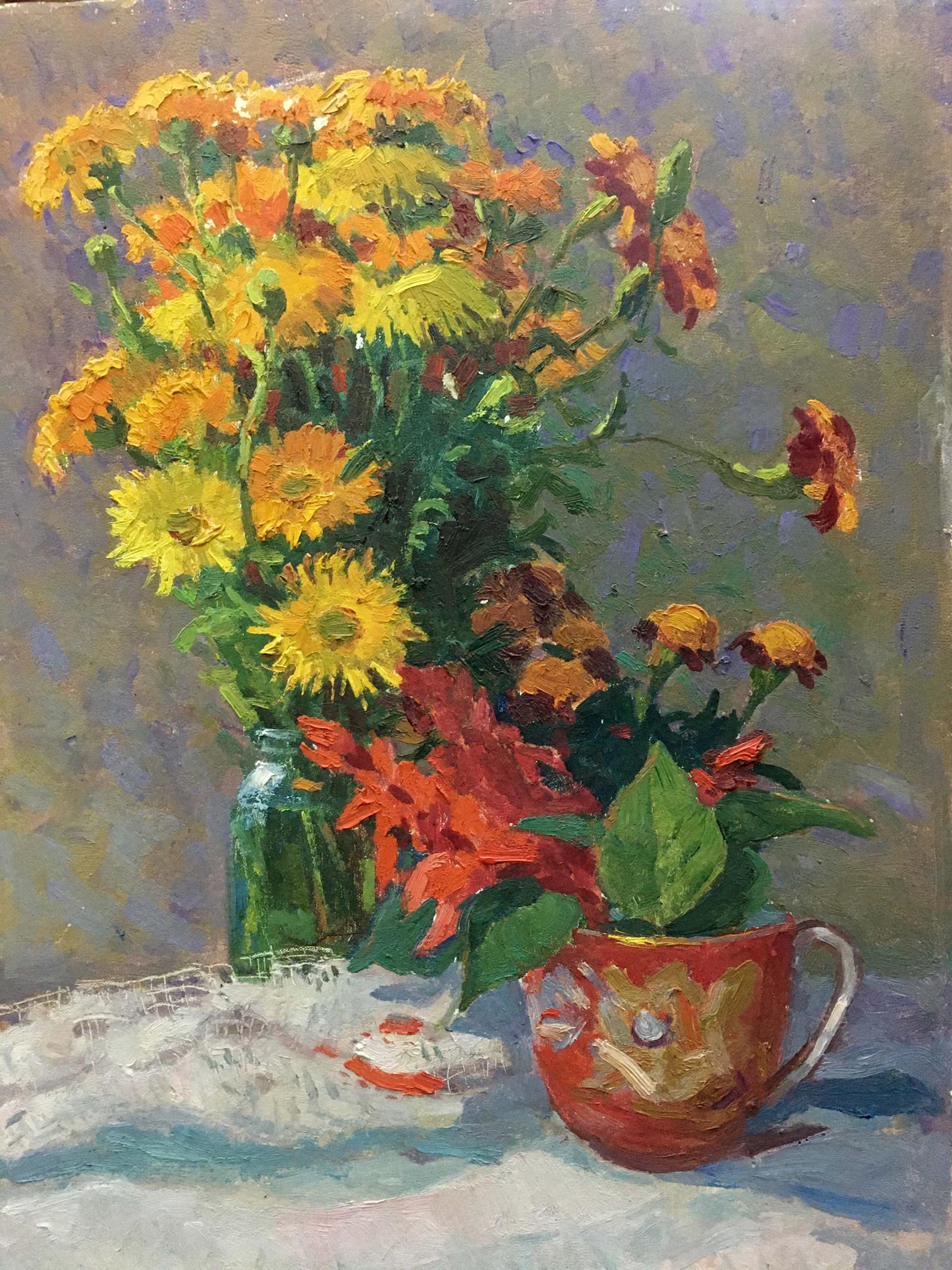 Oil painting Daisies Kozik Victor Georgievich