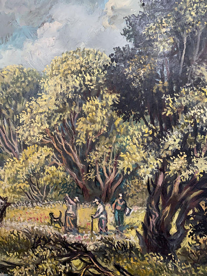Oil painting Landscape with horses Alexander Arkadievich Litvinov
