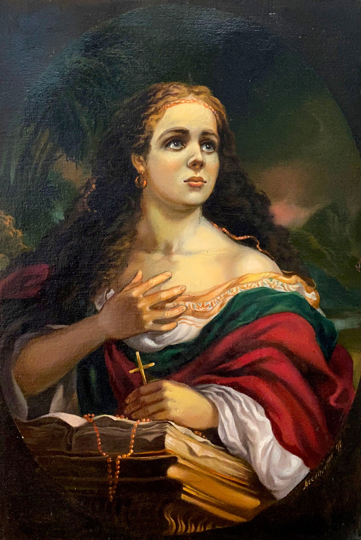 Oil painting Maria Magdalena Alexander Arkadievich Litvinov