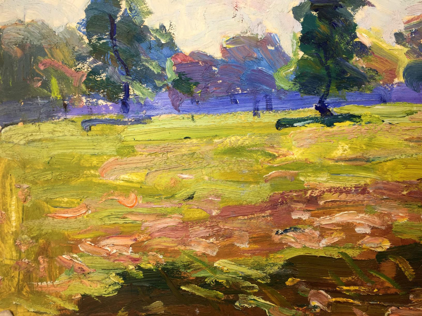 Oil painting Forest park original picture painter