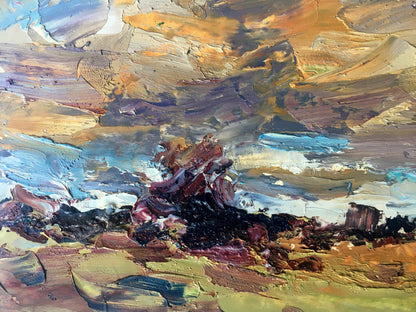 Oil painting Autumn windy day Alexander Cherednichenko