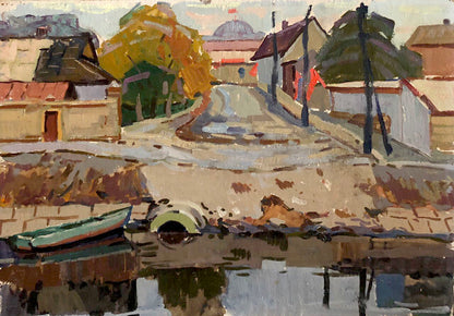 Oil painting November. Embankment Grigory Savelievich Ruban