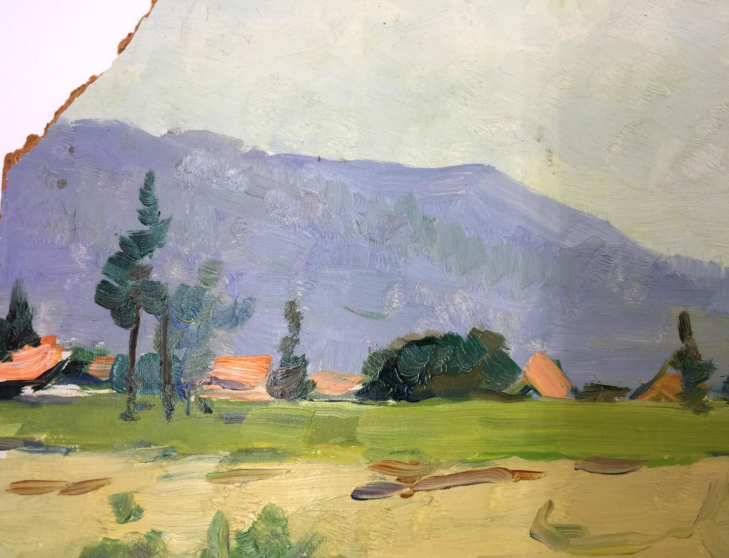 Oil painting Road to the Carpathians El'bert V. A.