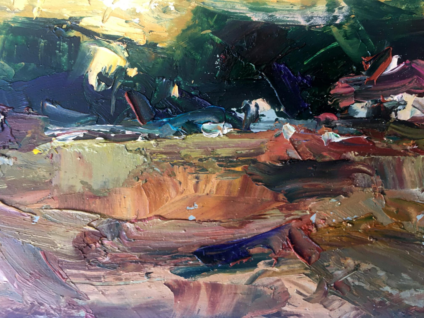 Oil painting Evening landscape Alexander Nikolaevich Cherednichenko