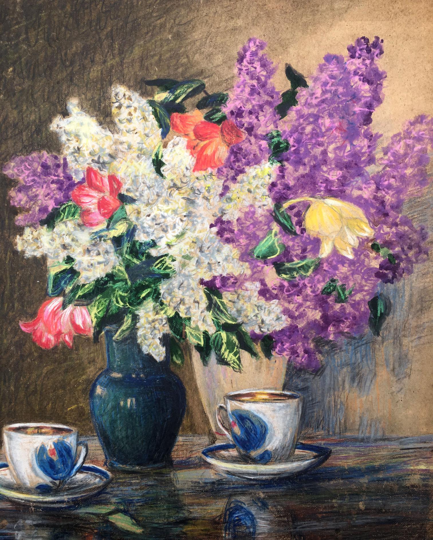 Watercolor painting Bouquet of lilacs Cherkas A.G.