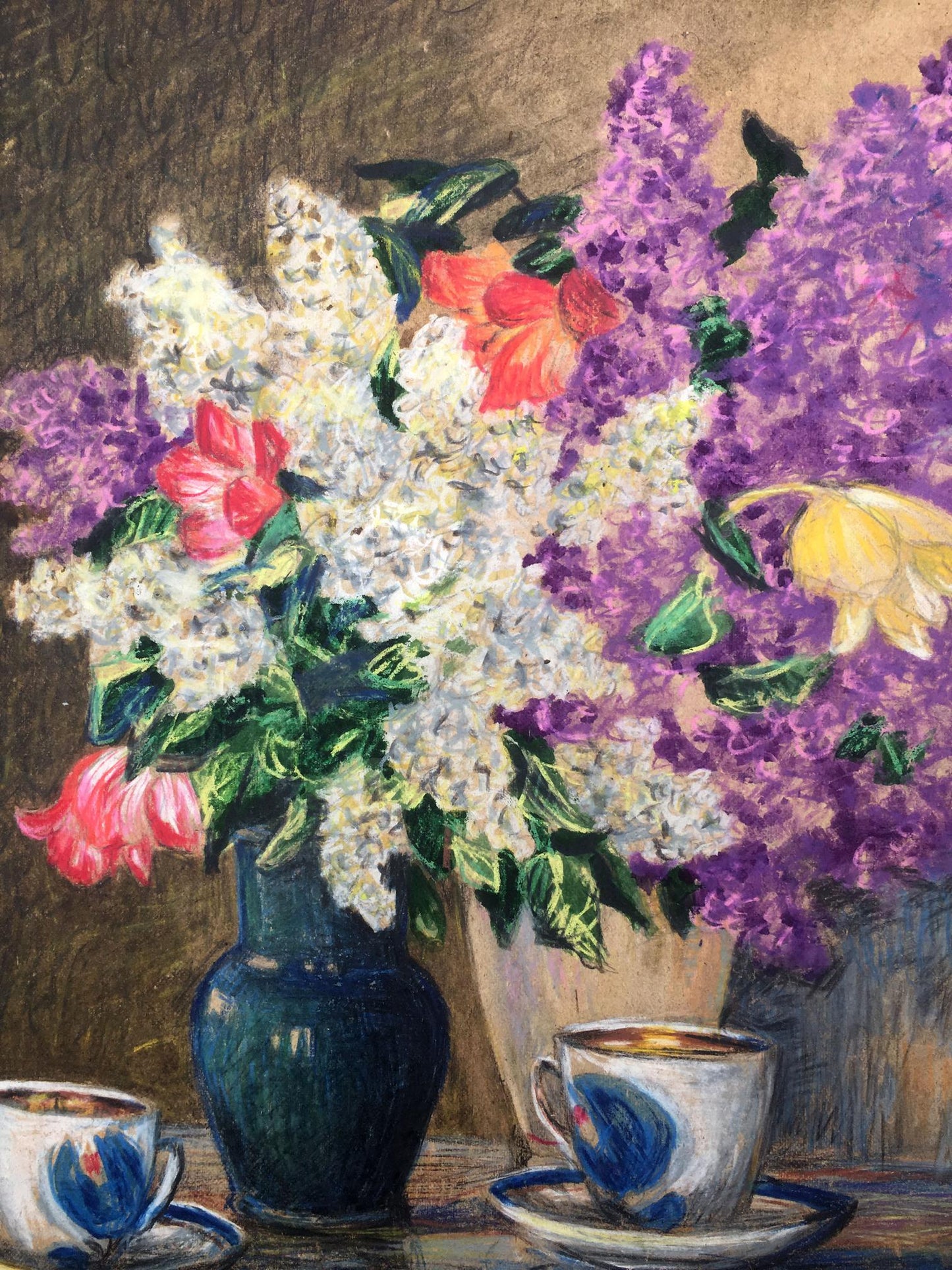 Cherkas' Watercolor: A Delicate Bouquet of Lilacs