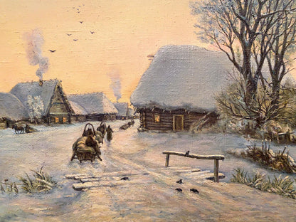 Oil painting Winter Litvinov Arkady Petrovich