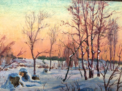 Watercolor painting Winter morning Cherkas A.G.