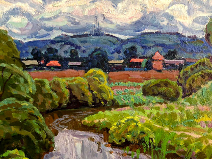 Oil painting Hay rates Grigory Savelievich Ruban