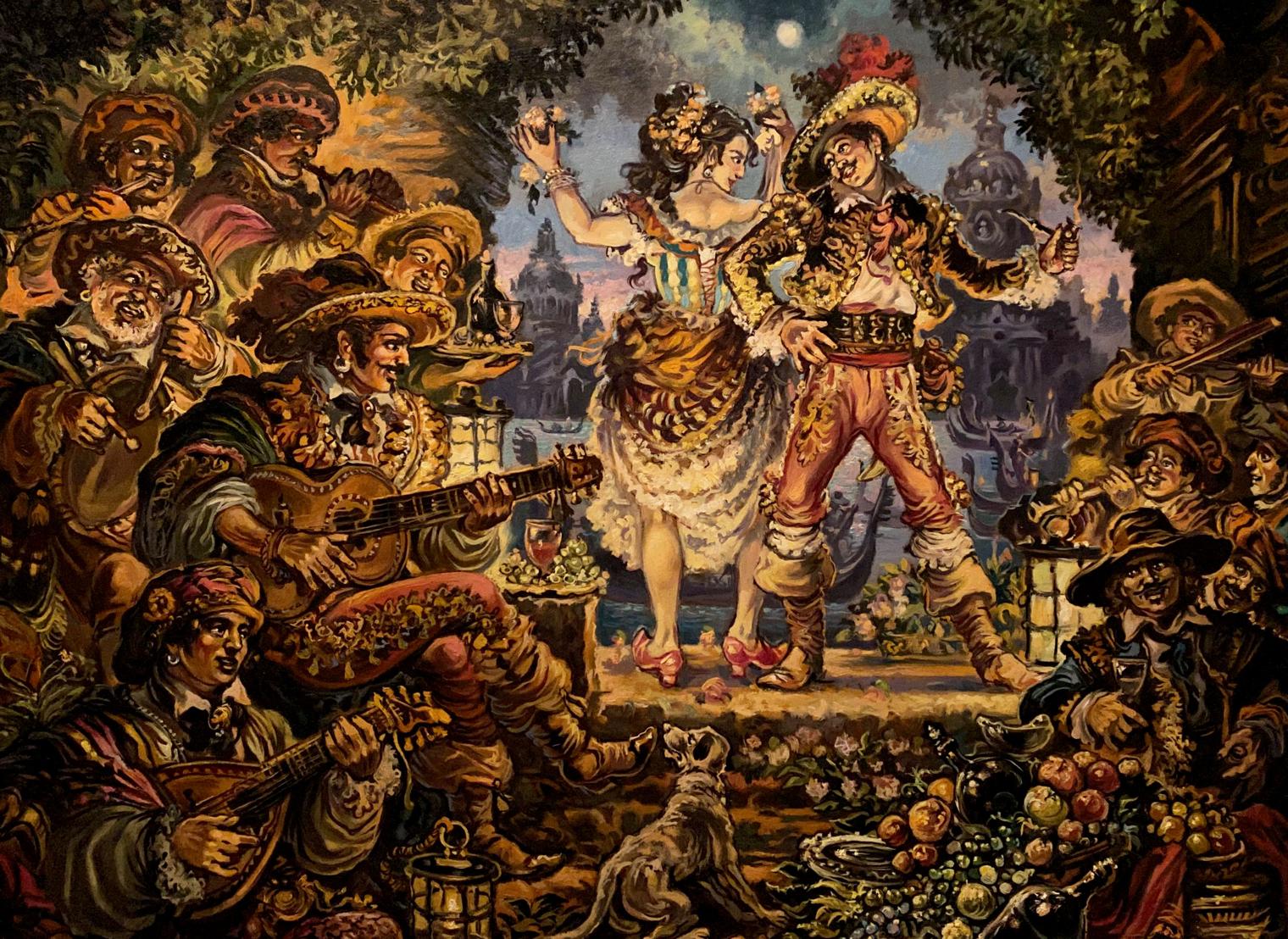 Oil painting Italian dance Alexander Arkadievich Litvinov